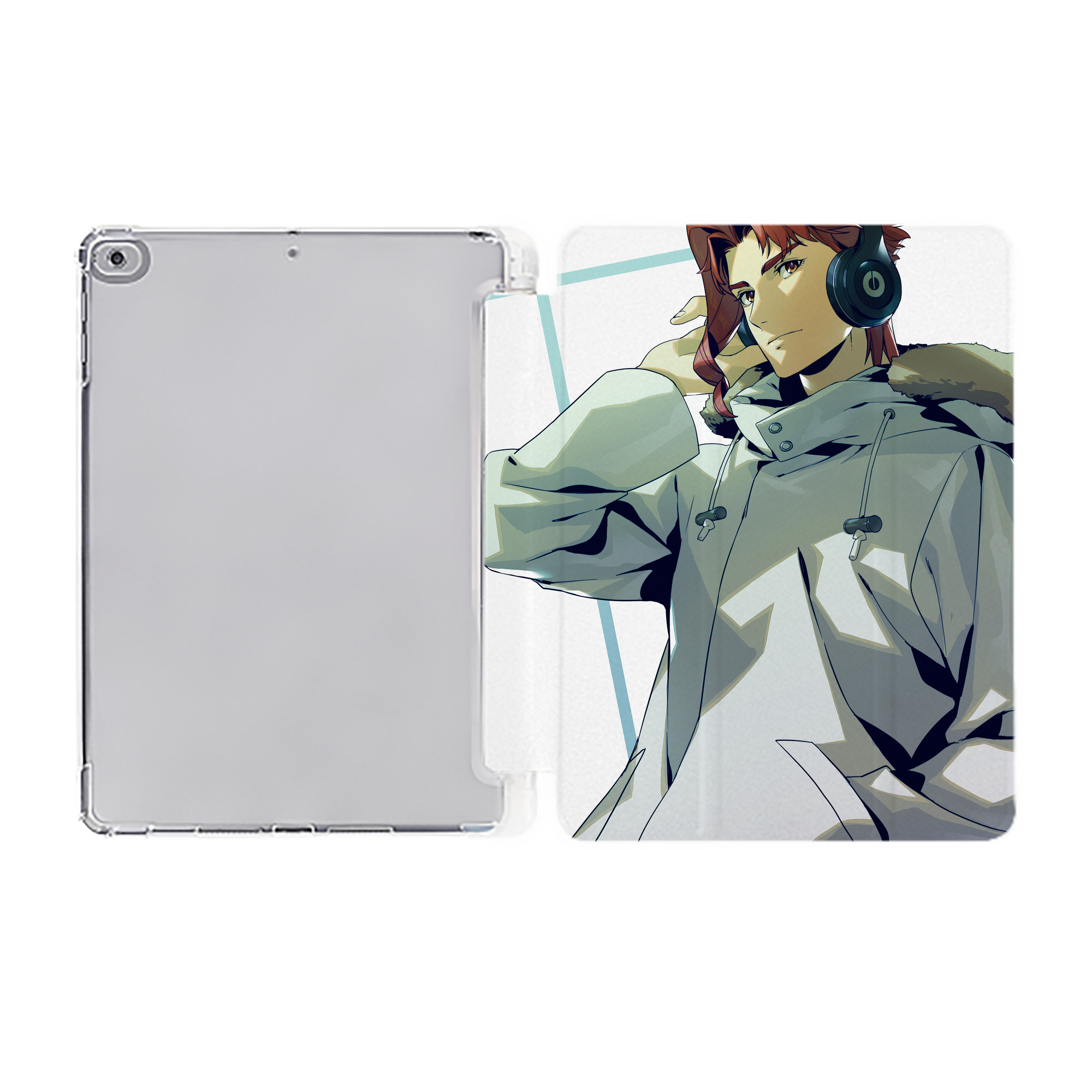 （画像用） ジョジョの奇妙な冒険 JoJo's Bizarre Adventure IPad ケース ペン収納付き 三つ折りスタンド PUレザー×シリコン 対応機種9.5/10.5/10.9インチ